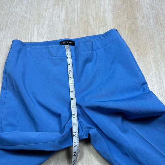 NWT Talbots Blue Cotton Spandex Stretch Straight Leg Ankle Career Dress Pants 12 - Picture 7 of 14